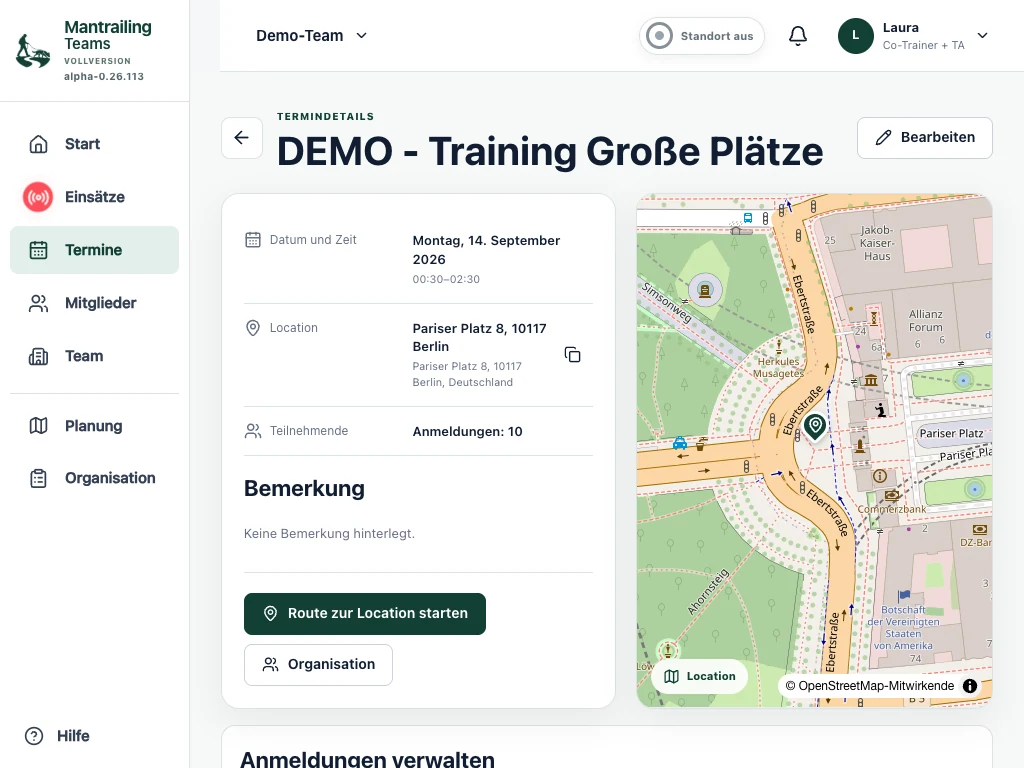 Demo-Team: Der Berlin-Termin mit Treffpunkt am Brandenburger Tor.